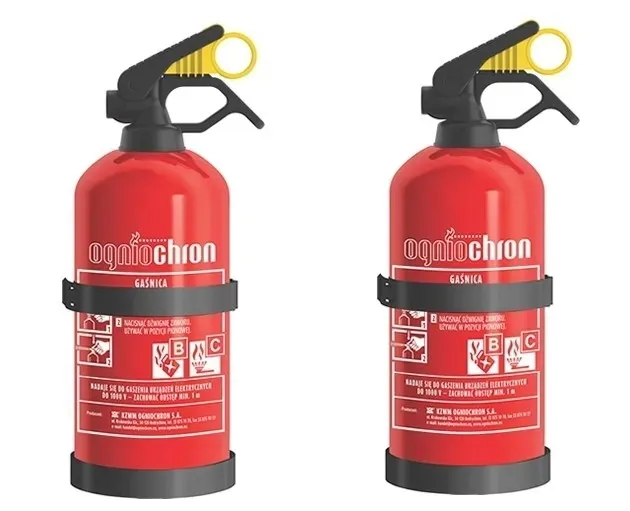 2 x Gaśnica samochodowa BC 1kg + uchwyt Ogniochron