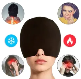 maska-czapka-lagodzaca-migrene-bol-glowy-stres-kompres-zelowy-chlodzacy