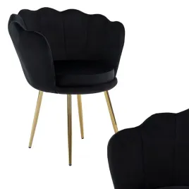 krzeslo-zloto-glamour-czarne-muszelka-shell-welurowe-salon-urody-homla