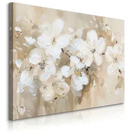 obraz-na-plotnie-do-salonu-biale-kwiaty-styl-vintage-malarstwo-120x80