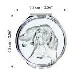 pointer-i-lusterko-kieszonkowe-z-psem-personalizowane-lusterko-do-torebk-stan-nowy