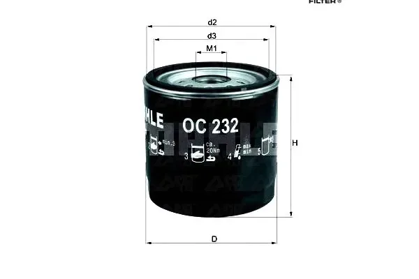knecht-oc-232-filtr-oleju-numer-katalogowy-czesci-oc-232