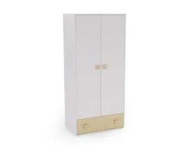 szafa-puffi-dwudrzwiowa-polki-drazki-wieszaki-szuflada-kolor-bialy-klon