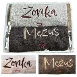 komplet-recznikow-na-prezent-maz-zona-prezent-na-slub-reczniki-50x100-cm