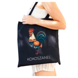 kokoszanel-torba-materialowa-smieszna-na-zakupy-bawelniana-czarna-kogut-a4