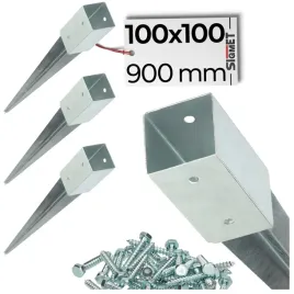 4-x-kotwa-wbijana-100x100-dl-900-mm-podstawa-slupa-wkrety-do-montazu