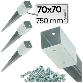 4-x-podstawa-slupa-wbijana-70x70-dl-750-mm-ocynk-kotwa-wkret-do-montazu