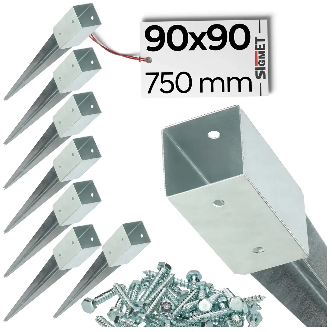 8-x-kotwa-wbijana-90x90-dl-750-mm-ocynk-podstawa-slupa-wkret-do-montazu