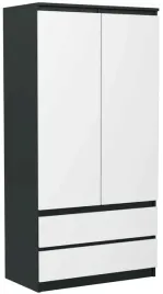 szafa-90cm-2-drzwi-2-szuflady-polki-pojemna-garderoba-czarny-bialy