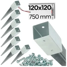 8-x-podstawa-slupa-wbijana-kotwa-120x120-750-mm-ocynk-wkrety-do-montazu