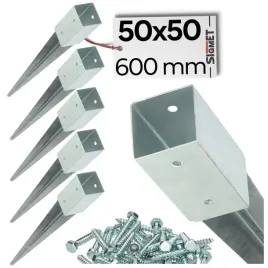 6-x-podstawa-slupa-wbijana-kotwa-50x50-600-mm-ocynk-wkrety-do-montazu