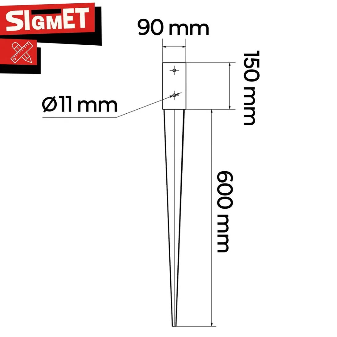 4-x-kotwa-wbijana-90x90-dl-750-mm-ocynk-podstawa-slupa-wkret-do-montazu