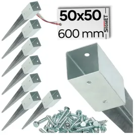 8-x-podstawa-slupa-wbijana-kotwa-50x50-600-mm-ocynk-wkrety-do-montazu