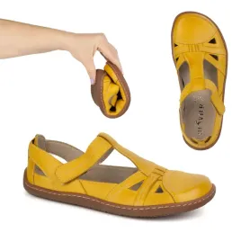 buty-damskie-barefoot-na-lato-olivier-1285-na-rzep-zolte-40