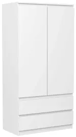 szafa-90cm-2-drzwi-2-szuflady-polki-pojemna-garderoba-biala-bialy