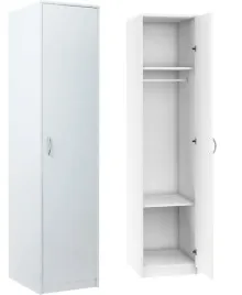 Zdjęcie produktu SZAFA BIAŁA SŁUPEK z półkami i drążkiem SZ07 BIAŁY