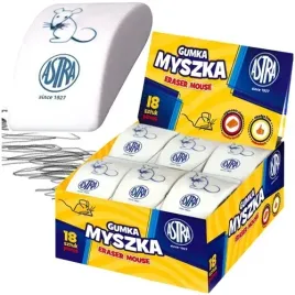 gumka-do-scierania-mazania-olowka-myszka-astra-szkolna-biala-miekka-18szt