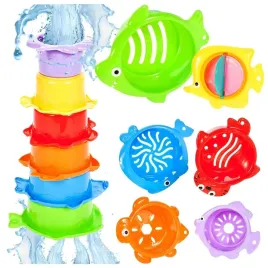 wieza-kubeczki-do-kapieli-piramidka-ukladanka-zwierzeta-ksztalty-montessori