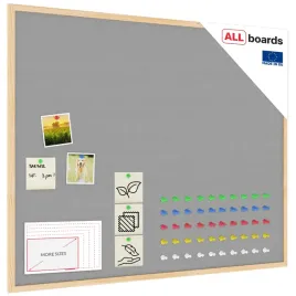 tablica-tekstylna-filcowa-100x80-cm-szara-w-ramie-drewnianej