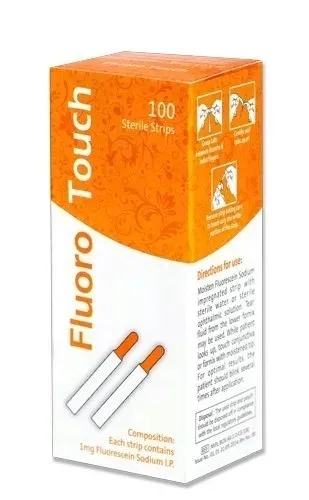 Paski fluoresceinowe Madhu Fluoro Touch 100 sztuk