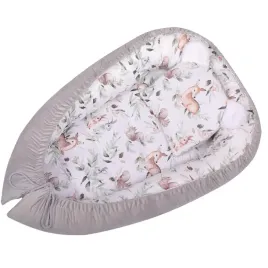 kokon-niemowlecy-velvet-gniazdko-z-poduszka-80x50-cm-szare-zwierzatka