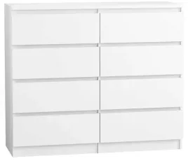 Zdjęcie produktu Komoda 100 cm 8 szuflad biała