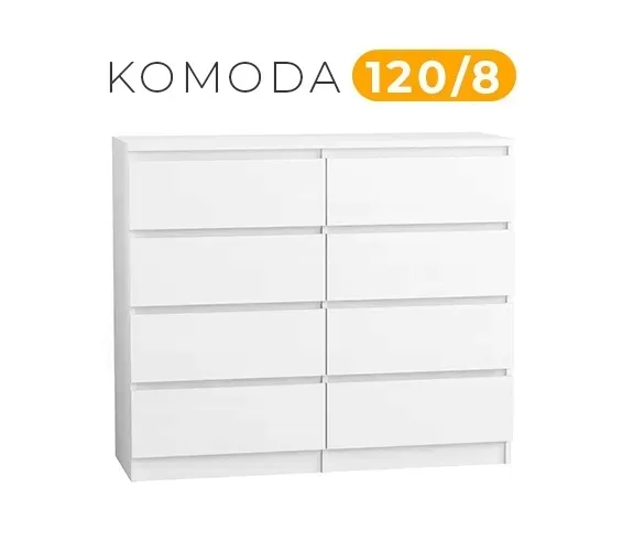 komoda-100-cm-8-szuflad-biala-stan-nowy