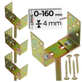4-x-podstawa-slupa-regulowana-0-160-mm-dluga-gruba-4mm-wkrety-do-montazu