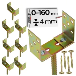 8-x-podstawa-slupa-regulowana-0-160-mm-dluga-gruba-4mm-wkrety-do-montazu