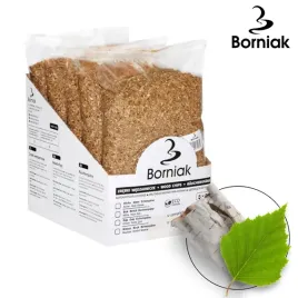 Zdjęcie produktu Wiórki zrębki wędzarnicze do wędzarni wędzenia Borniak 10L Brzoza ZBR-10