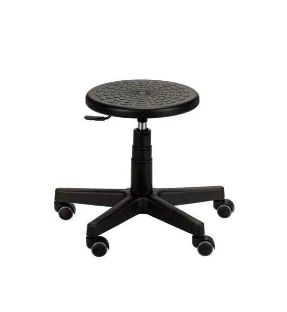 Taboret obrotowy poliuretanowy warsztatowy, laboratorium, krzesło robocze