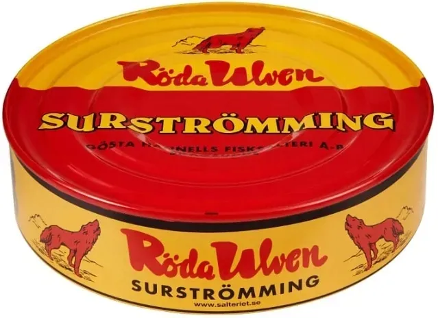 Szwedzki kiszony Śledź, Surströmming Roda Ulven, puszka 400 g, luty 2027
