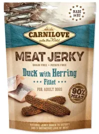 carnilove-przysmak-dla-psa-kaczka-sledz-jerky-batoniki-fileciki-100g