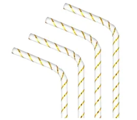 slomki-papierowe-biale-zlote-paski-10-szt-bialy-zloty-komunia-slub-wesele