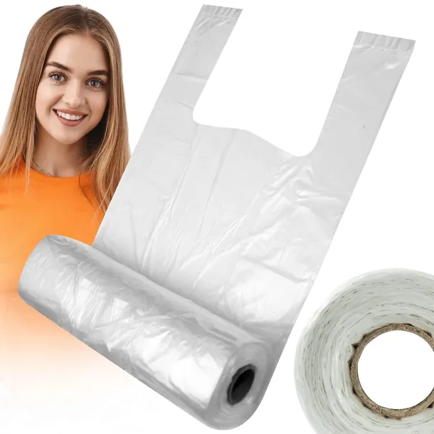 Reklamówki foliowe na rolce jednorazowe zrywki do 5kg 100szt 10mik. polskie