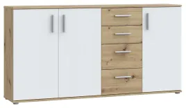 szeroka-komoda-z-szufladami-net106-iklk241-dab-artisan-bialy-forte