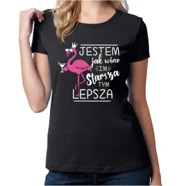 koszulka-damska-dla-dziewczyny-smieszna-na-prezent-krolowa-zycia-flaming