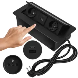 gniazdo-nablatowe-wpuszczane-chowane-w-blat-usb-usb-c-klikane-230v-czarne