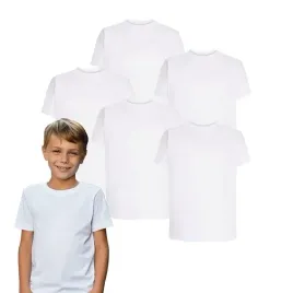 biala-koszulka-na-wf-dla-dziewczynki-chlopca-szybkoschnaca-5-sztuk-128-cm