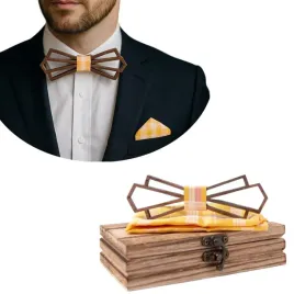 mucha-drewniana-z-poszetka-zolta-zestaw-meski-elegancki-styl-dla-niego