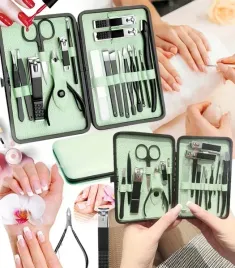 zestaw-do-manicure-18-elementow-zielony-elegancki-przenosny-obcinacz-do-paz