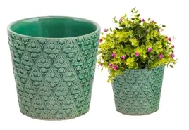 oslonka-na-kwiaty-ceramiczna-zielona-ozdobna-135x13-cm