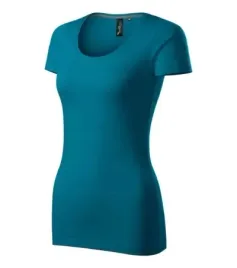 elastyczna-koszulka-damska-slim-fit-bawelna-petrol-blue-action-roz-2xl