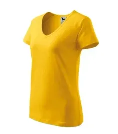 elastyczna-damska-koszulka-bawelna-malfini-dream-slim-fit-zolta-m
