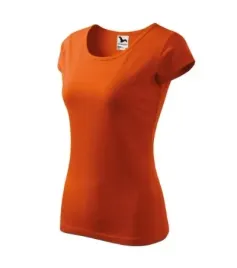 dopasowana-koszulka-damska-t-shirt-bawelniana-pure-122-pomaranczowa-xs