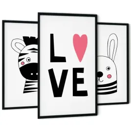 zestaw-3-obrazy-do-pokoju-chlopca-dziewczynki-dziecka-sciane-tryptyk-love