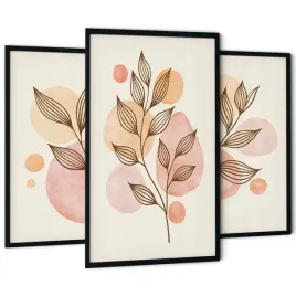 zestaw-3-obrazy-do-salonu-sypialni-sciane-tryptyk-liscie-boho-abstrakcja