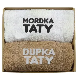 reczniki-mordka-dupka-prezent-dla-taty-smieszny-dzien-ojca-tata-haft
