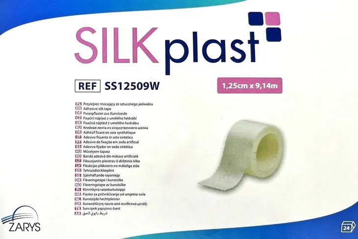 ZARYS - SILKplast - 1,25cm x 9,14m, 24szt. - przylepiec jedwabny