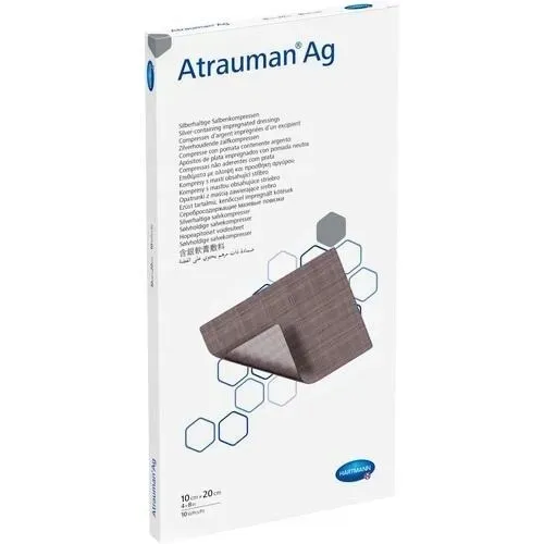 Atrauman Ag 10 cm x 20 cm opatrunek ze srebrem Hartmann 10 sztuk